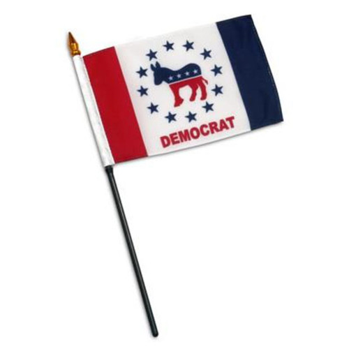 Democratic Party Design 2 - 4 x 6 inch Flag