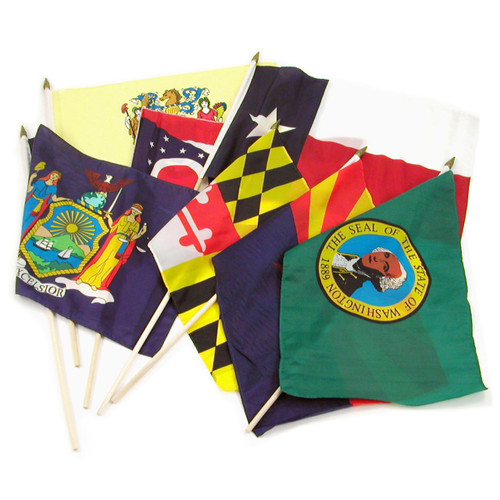 Set of 50 State Flags - 12x18 inch