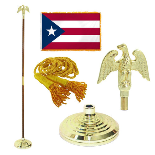 Super Tough 3ft x 5ft Puerto Rico Flag, Pole, Base, and Tassel