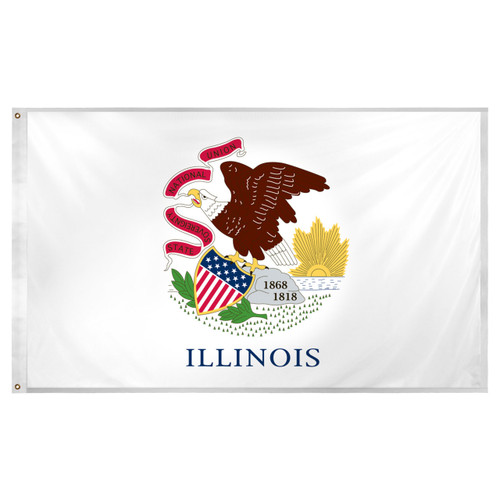 Illinois Flag 3ft x 5ft feet Super Knit polyester