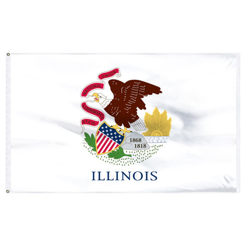 Illinois 8ft x 12ft Nylon Flag