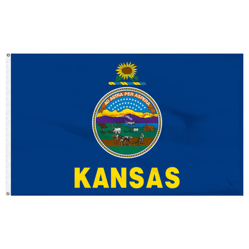 3-Foot x 5-Foot Kansas Nylon Flag