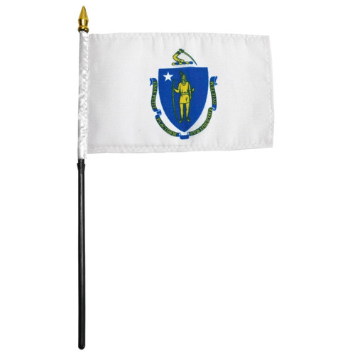 Massachusetts flag 4 x 6 inch