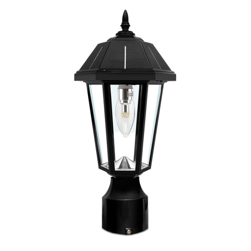 Solar LED Topaz Lantern Light - 50 Lumens - 3100K/6000K - Black Finish - Gama Sonic