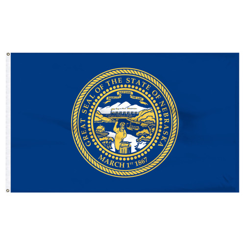 Nebraska 12ft x 18ft Nylon Flag