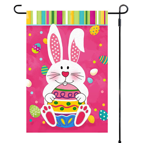 Super Tough Easter Garden Flag - Painted Egg Party - 12in x 18in