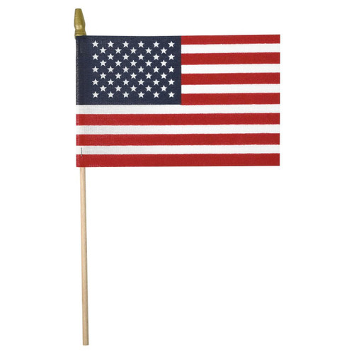 4-In. x 6-In. Standard USA Spear Tip Stick Flag
