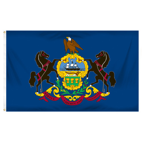 Pennsylvania 5ft x 8ft Sewn Polyester Flag