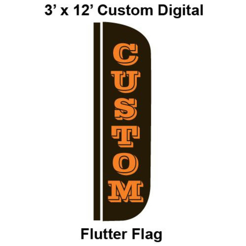 Custom Digital 3' x 12' Flutter Flag