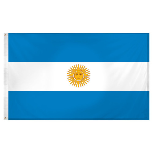 Argentina Flag 3ft  x 5ft Super Knit Polyester