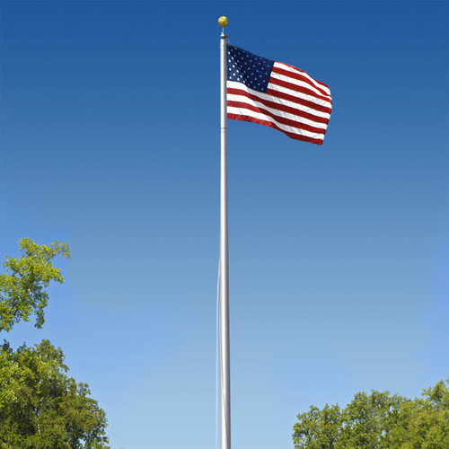 20-Ft. Super Tough Satin Finish Commercial Grade Sectional Flagpole