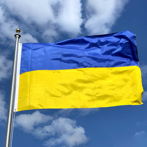 Ukraine Flag 3ft x 5ft Sewn Oxford Polyester