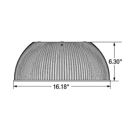 UFO High Bay PC Reflector - 90 Deg - For 100-150W UFOs - Sylvania