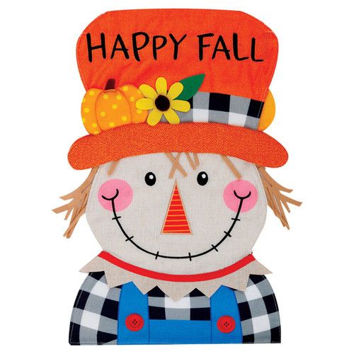 Happy Scarecrow Garden Flag - 12in x 18in