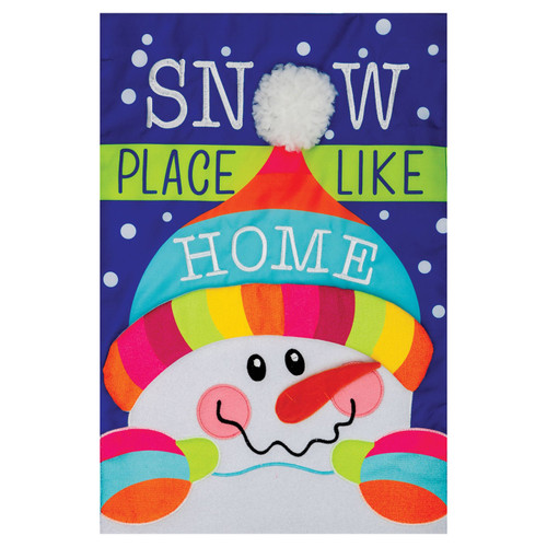 Snowplace Like Home Garden Flag - 12in x 18in