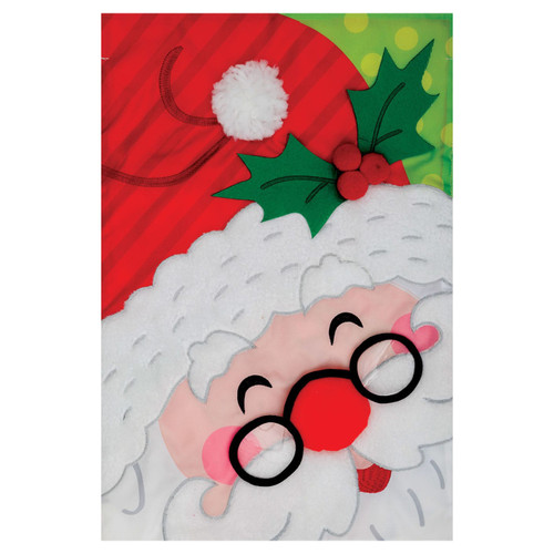 Smiling Santa Garden Flag - 12in x 18in