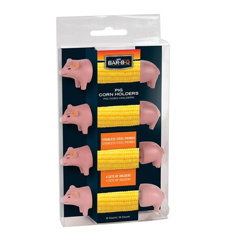 Handled Pig Corn Holders - 4 Pairs