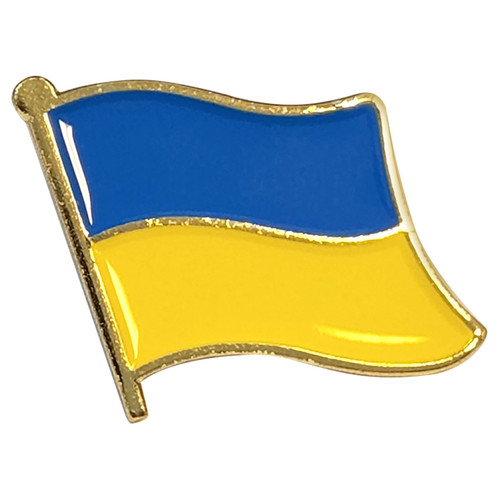 Ukraine Flag Pin - .86" x .74"