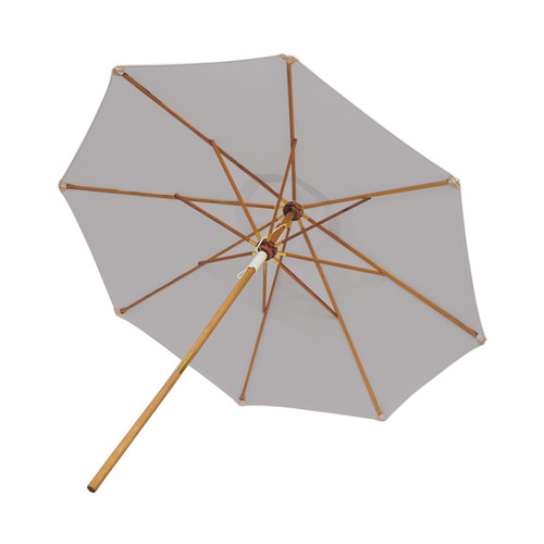 Royal Teak 10’ Deluxe Umbrella - Granite (Olefin Fabric)