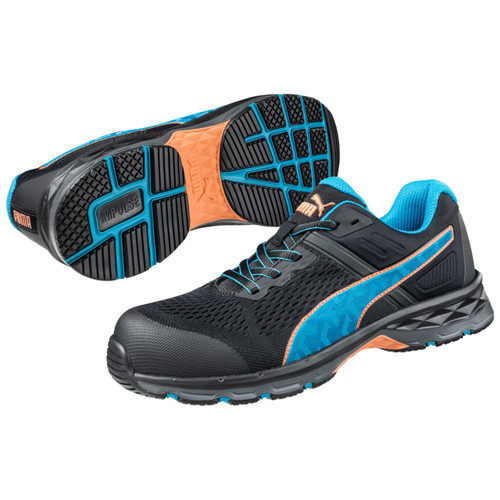 Puma Safety Women's W-Motion Protect Define Low 2.0 Black & Aqua SD Composite Toe Shoes - 643945