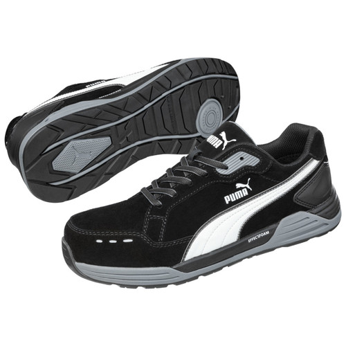 Puma Safety Men's Urban Effect Airtwist Low Black & White EH Composite Toe Shoes - 644655