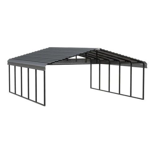 Arrow 20' x 24' x 9' Carport - Charcoal