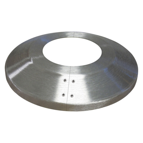 Satin Standard Profile Split Flash Collar - For 2" Diameter Pole - 8" Outside Diameter