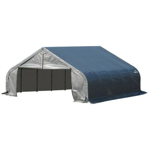 ShelterCoat 18' x 28' Garage With Peak Roof - Gray