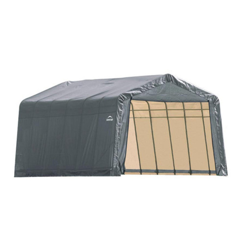 ShelterCoat 13' x  28' Garage With Peak Roof - Gray