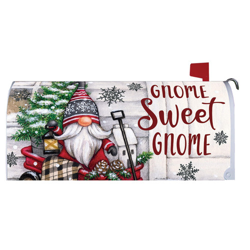 Gnome Sweet Gnome Mailbox Cover - 17.75" x 20"