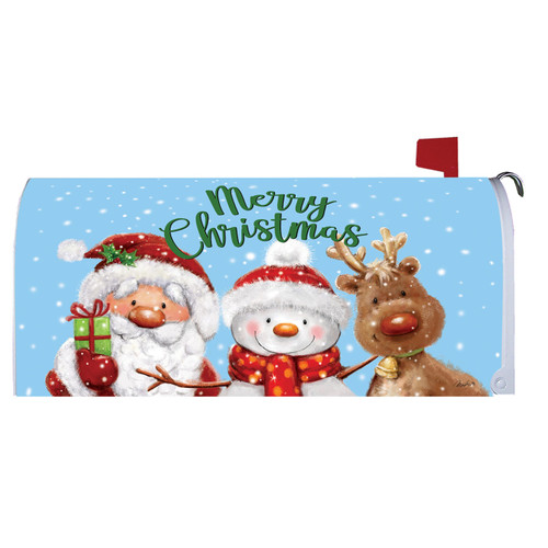 Santa & Friends Mailbox Cover - 17.75" x 20"