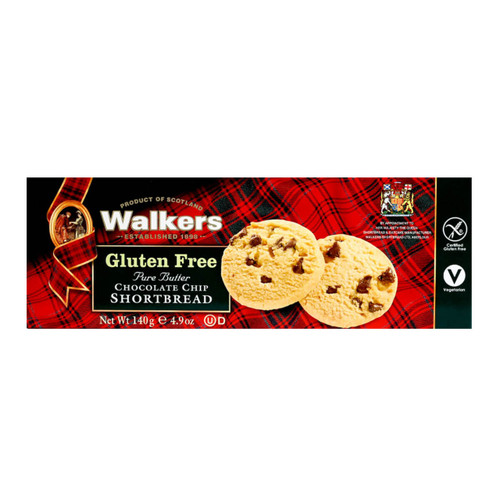 Walkers Gluten Free Chocolate Chip Shortbread Cookies - 4.9oz (140g)