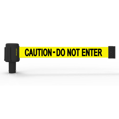 Banner Stakes 15' Long Retractable Barrier Belt, Yellow "Caution - Do Not Enter"; Pack of 5 - PL4075