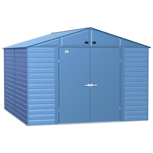 Arrow Select 10' x 12' Steel Storage Shed - Blue Gray