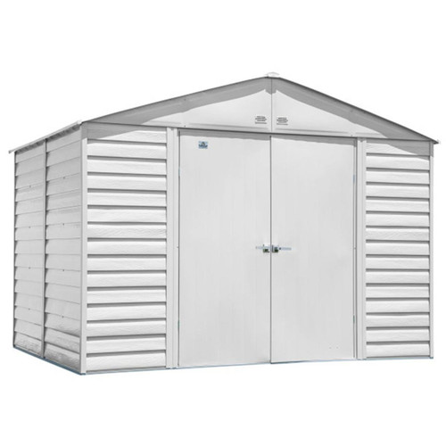 Arrow Select 10' x 8' Steel Storage Shed - Flute Gray