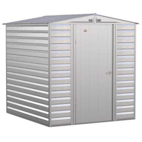 Arrow Select 6' x 7' Steel Storage Shed - Flute Gray