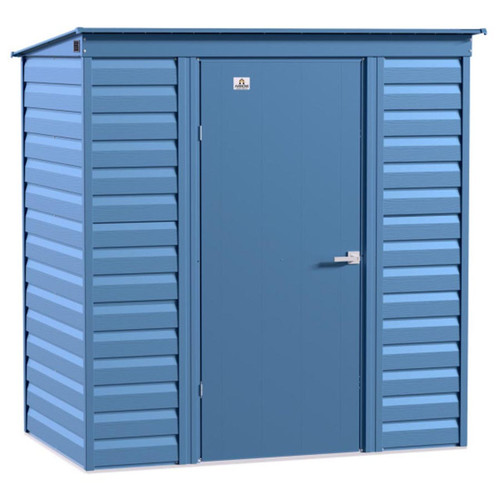 Arrow Select 6' x 4' Steel Storage Shed  -  Blue Gray