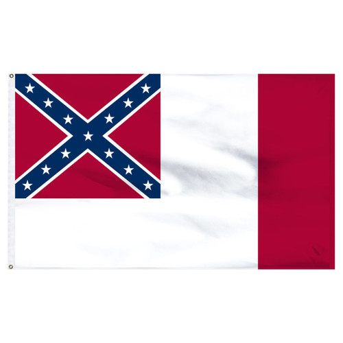 Confederate 3rd National 3ft x 5ft Nylon flag - US Made