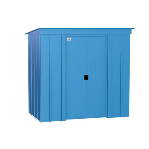 Arrow Classic Steel Storage Shed 6' x 4' -  Blue Gray