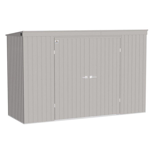 Arrow Elite Steel Storage Shed  10' x 4'  Cool Gray