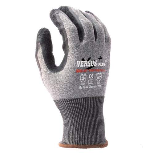 TASK Versus Plus 18G ANSI A7 Cut Resistant Crinkle Latex Coated Gloves - VSP78670 - Single Pair