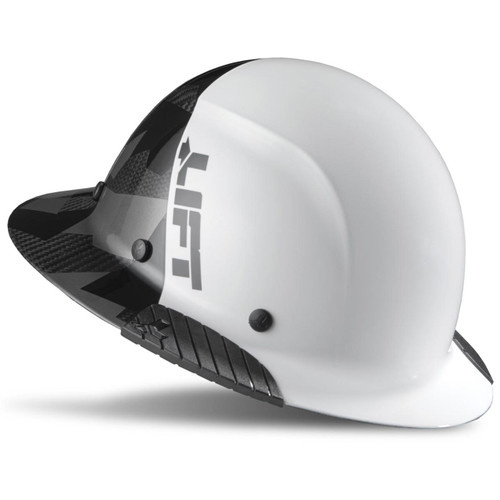 LIFT DAX Black Camo Carbon Fiber Full Brim FIFTY/50 Hard Hat