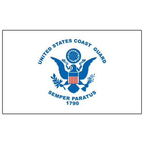 3-Ft. x 5-Ft. Heavy-Duty US Coast Guard Spun Polyester Flag