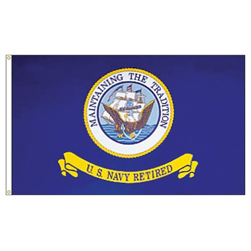 US Navy - Retired - 3ft x 5ft Printed  Polyester