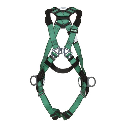 MSA V-FORM Harness - Back & Hip D-Rings, Qwik-Fit Leg Straps