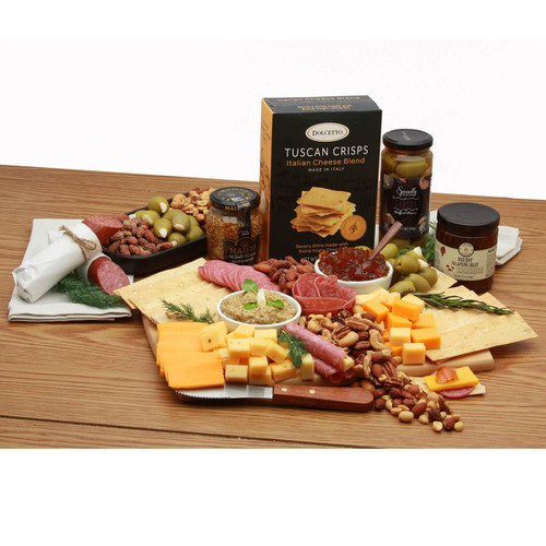 Classic Gourmet Cheese and Snacks Charcuterie Board