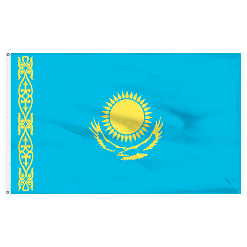 Kazakhstan 5ft x 8ft Nylon Flag