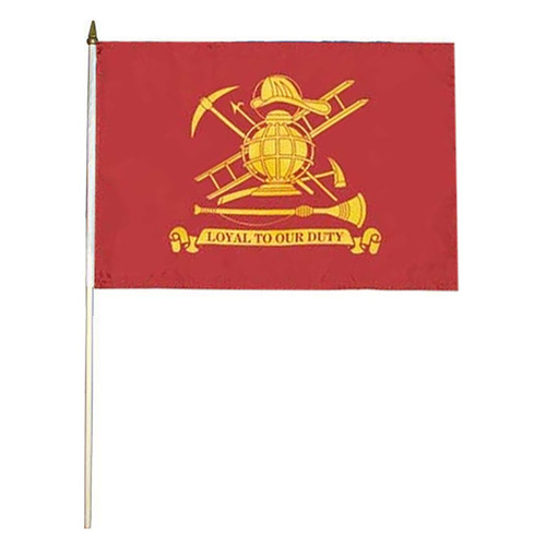 12" x 18" Firemen Stick Flag