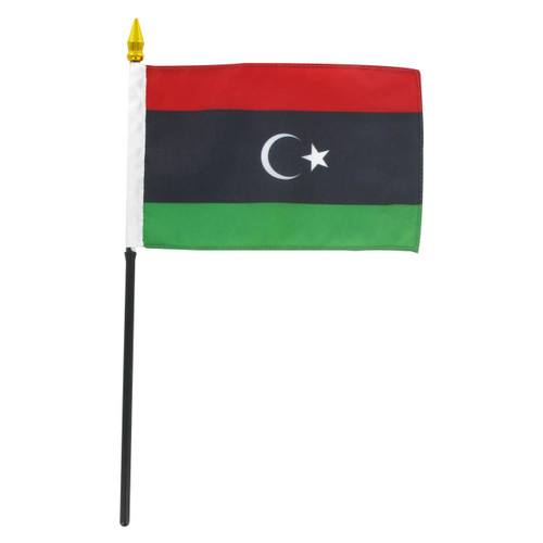 Libya 4in x 6in Stick Flag