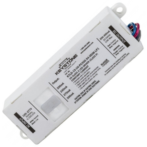 LED Power Selectable Constant Current LED Driver - 15W - 30-54V Output Voltage - Dimmable - Keystone
